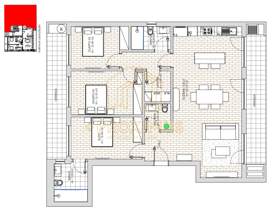 Apartamento T3 para Venda em Tavarede Foto 25