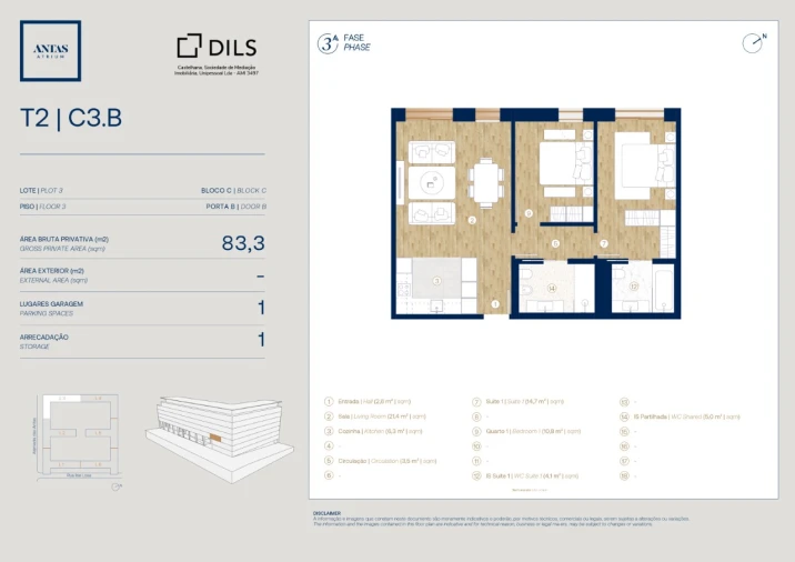 Apartamento T2 para Venda em Campanhã Planta 1