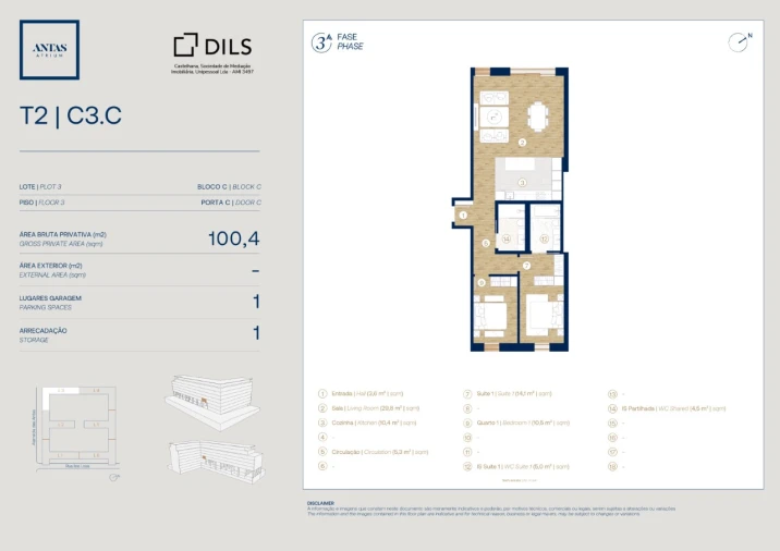 Apartamento T2 para Venda em Campanhã Planta 1