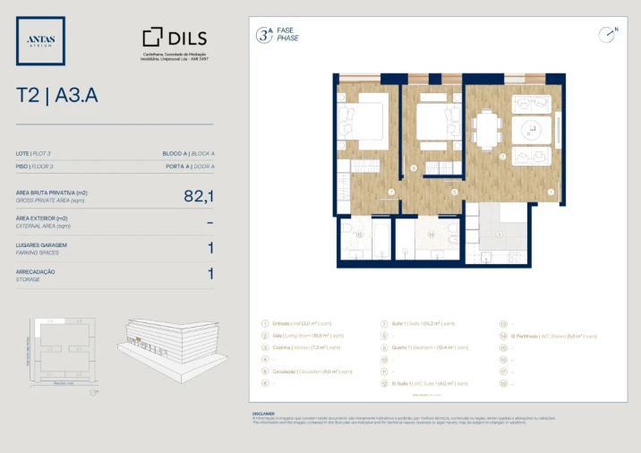 Apartamento T2 para Venda em Campanhã Planta 1