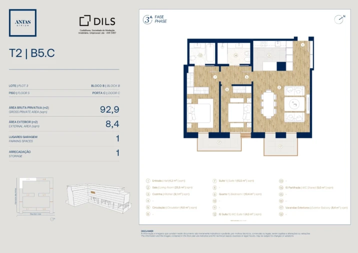 Apartamento T2 para Venda em Campanhã Planta 1