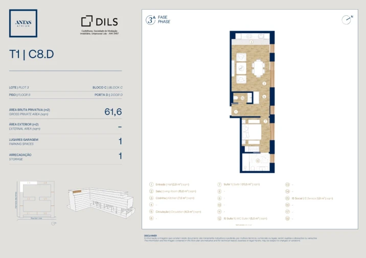 Apartamento T1 para Venda em Campanhã Planta 1