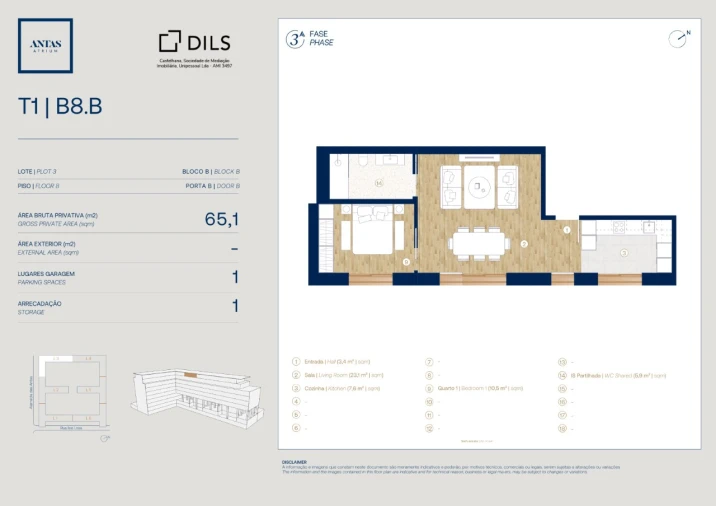Apartamento T1 para Venda em Campanhã Planta 1