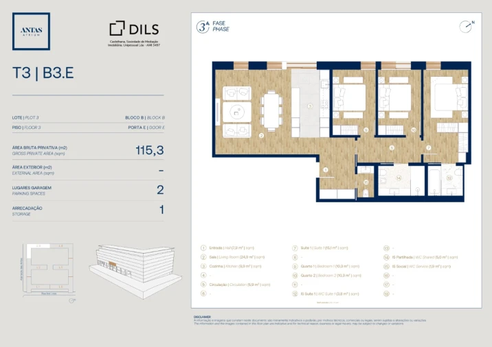 Apartamento T3 para Venda em Campanhã Planta 1