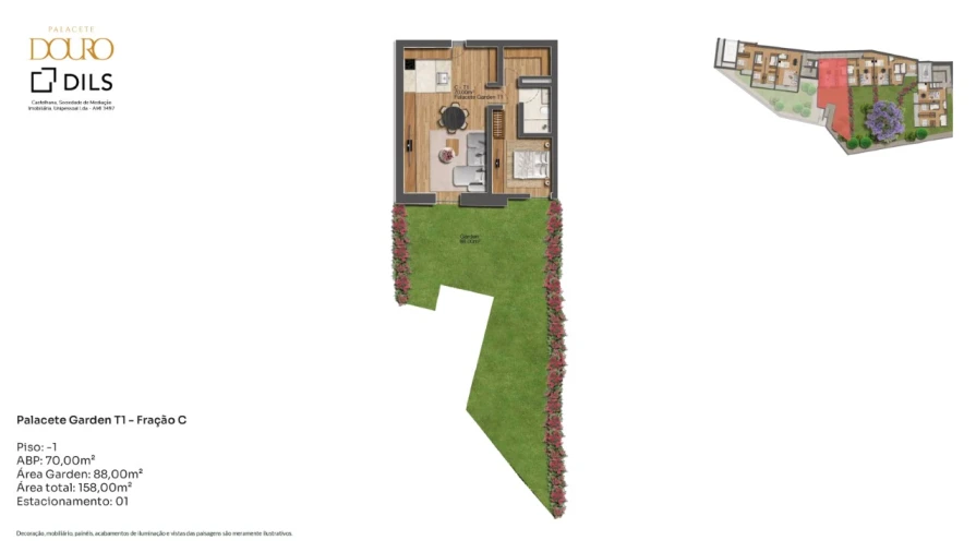 Apartamento T1 para Venda em Lordelo do Ouro e Massarelos Planta 1