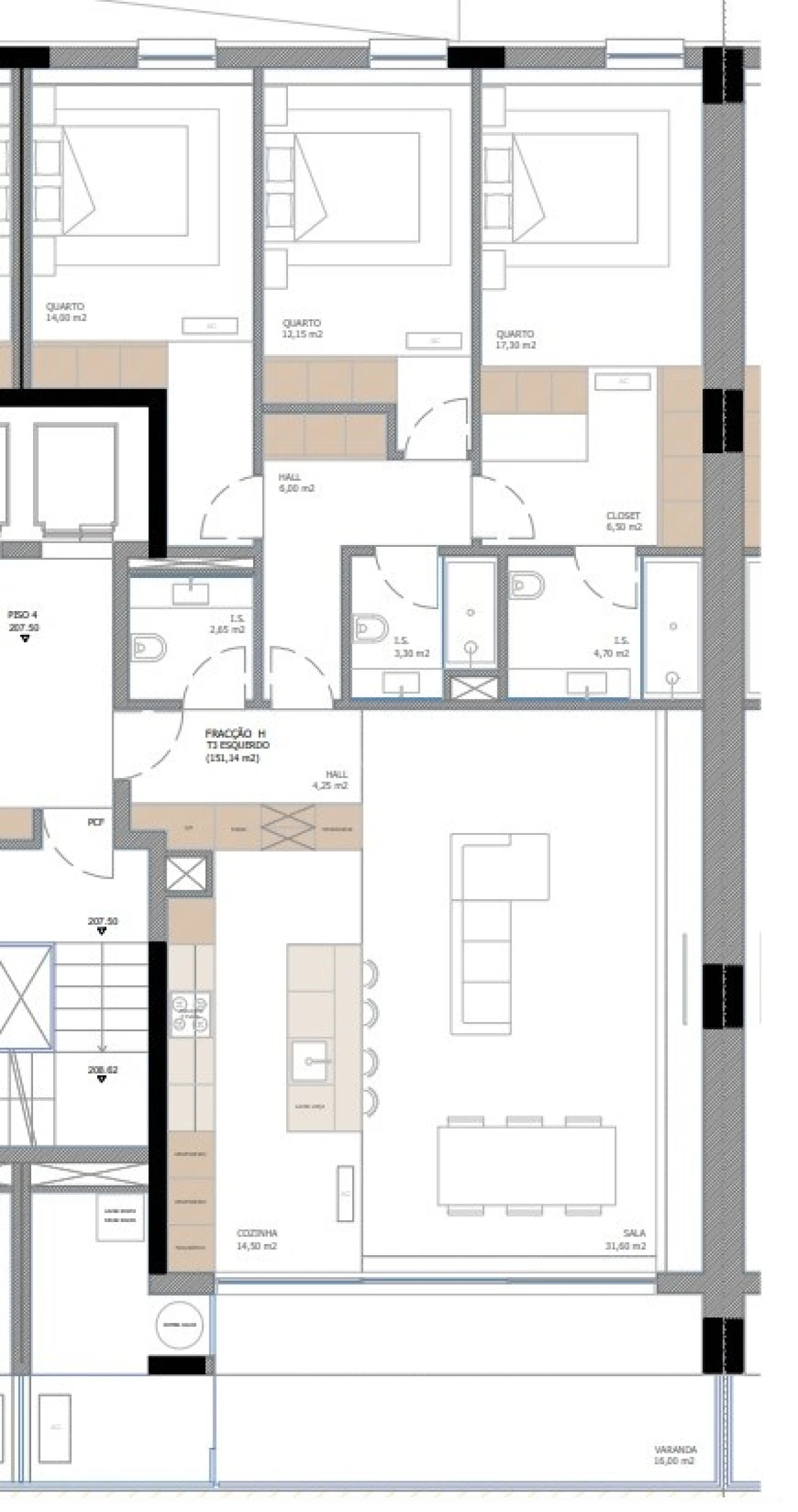 Apartamento T3 para Venda em Nogueira, Fraião e Lamaçães Foto 11