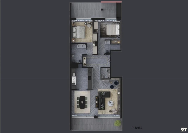 Apartamento T2 para Venda em Carnaxide e Queijas Planta 1