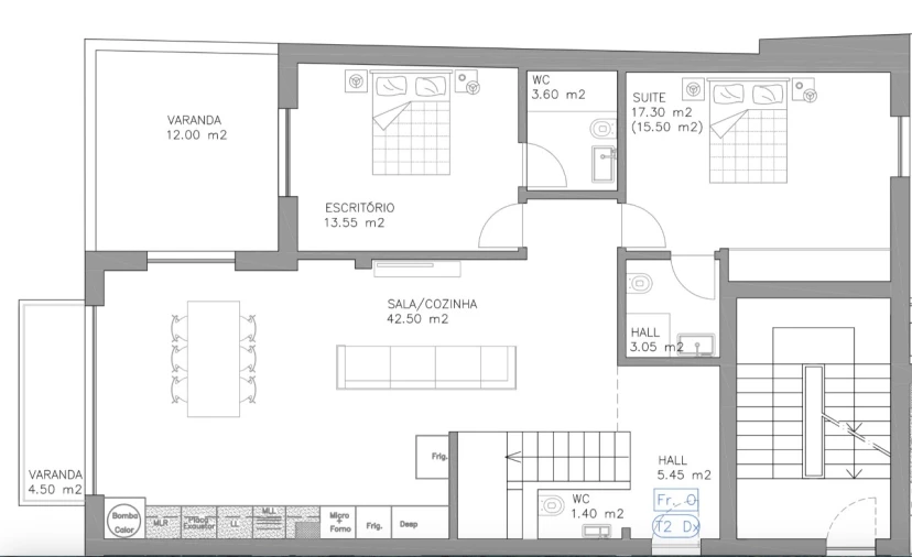 Apartamento T2 para Venda em Esgueira Planta 1