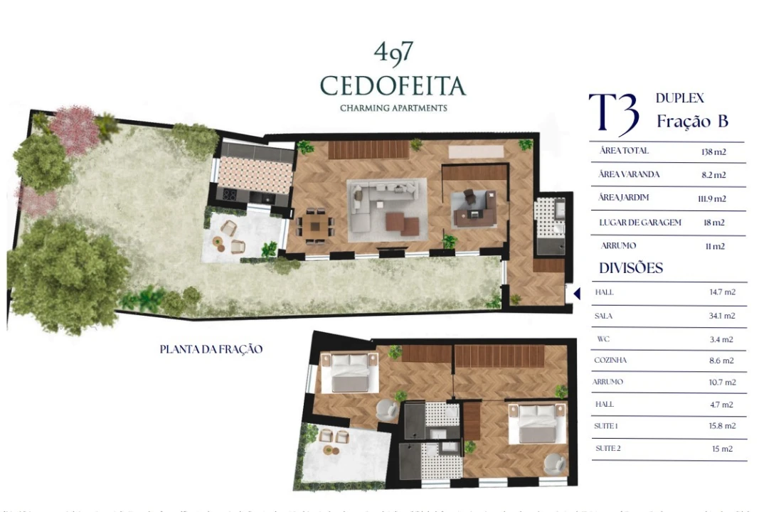 Apartamento T2 para Venda em Cedofeita, Santo Ildefonso, Sé, Miragaia, São Nicolau e Vitória Planta 2