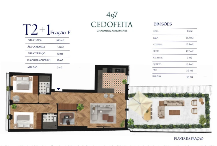 Apartamento T2 para Venda em Cedofeita, Santo Ildefonso, Sé, Miragaia, São Nicolau e Vitória Planta 1