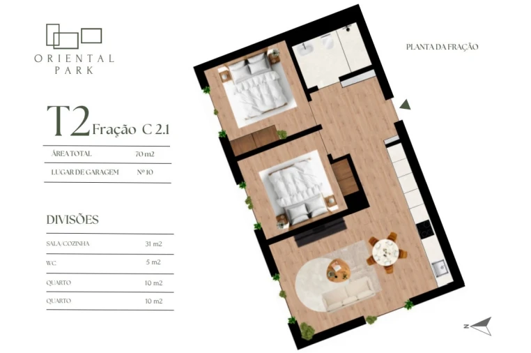 Apartamento T2 para Venda em Campanhã Planta 1