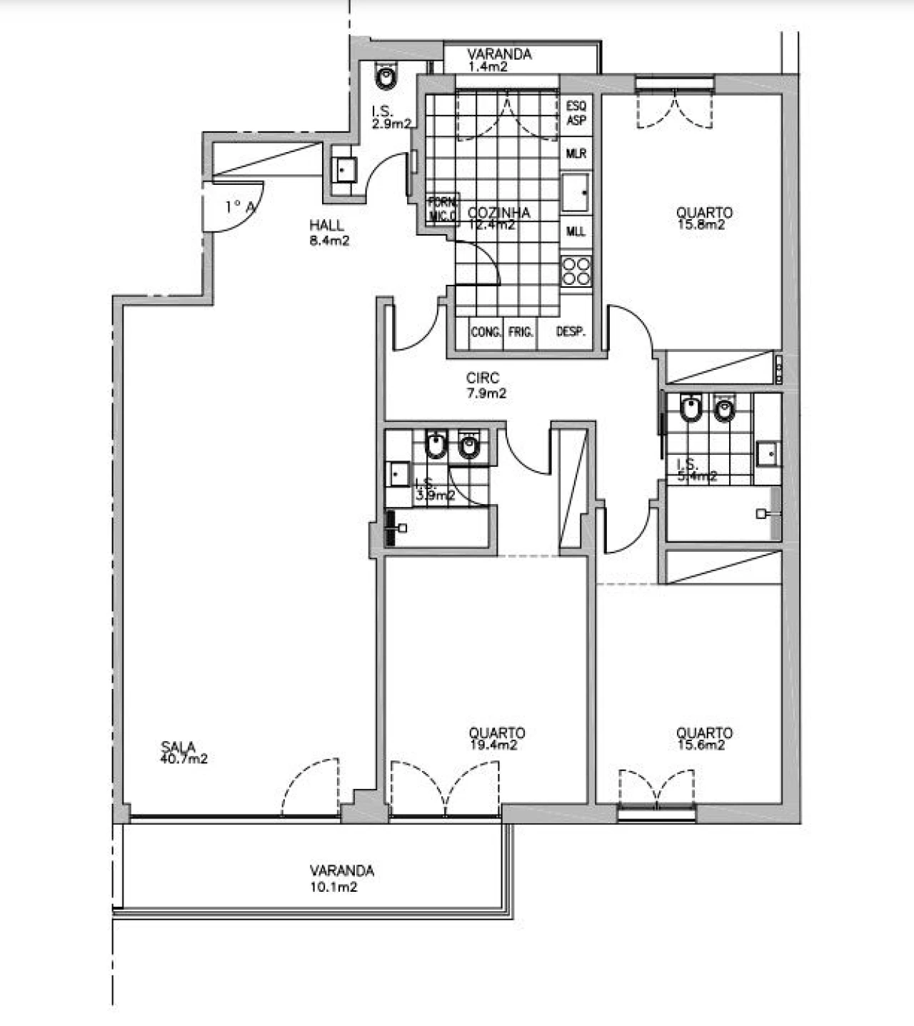 Apartamento T3 para Venda em Carcavelos e Parede Foto 39