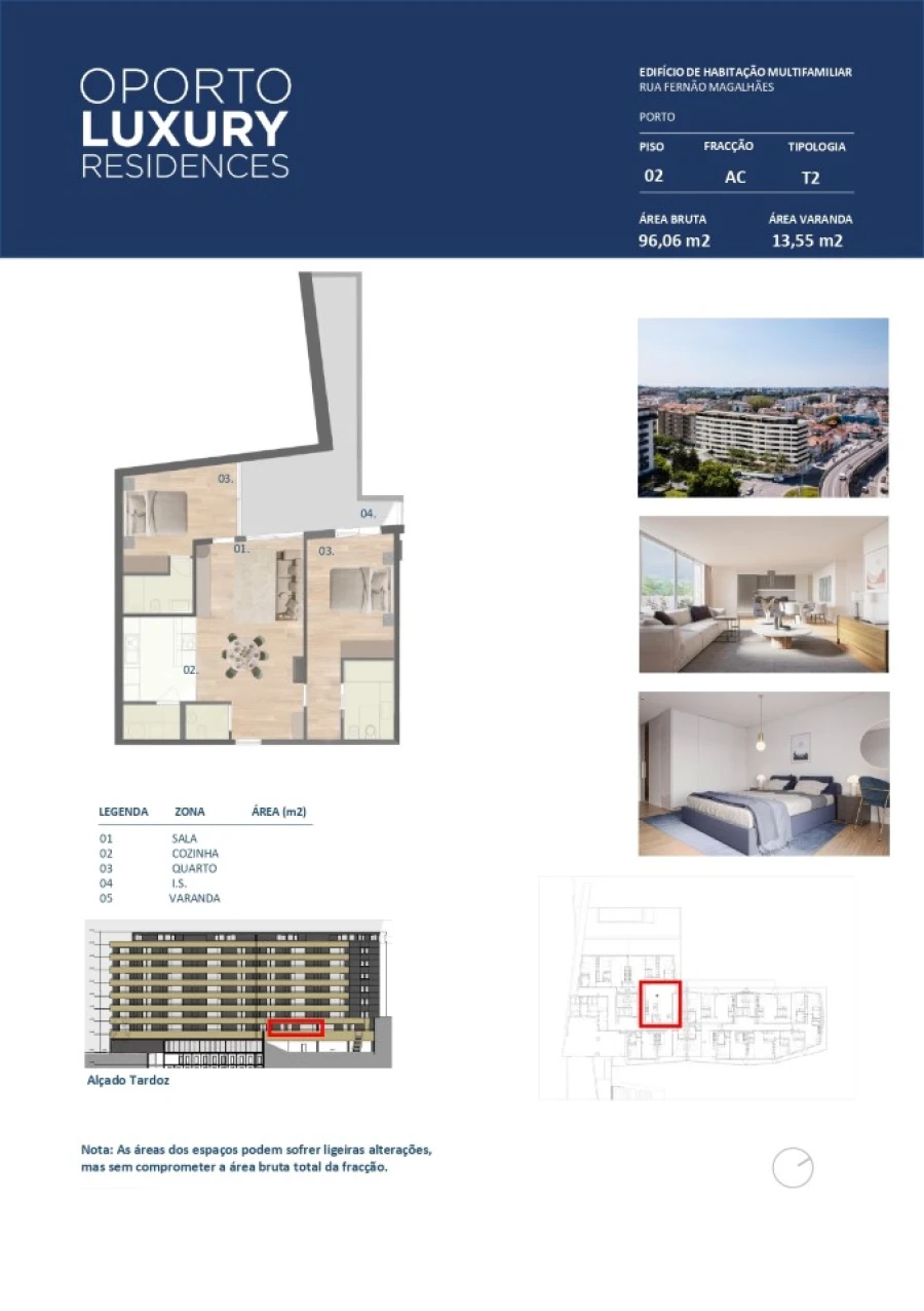Apartamento T2 para Venda em Paranhos Planta 1
