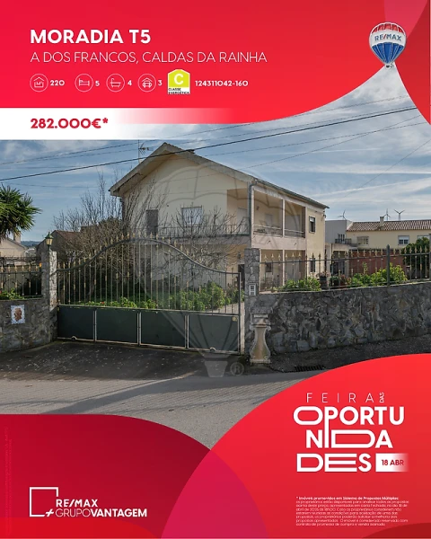 Moradia T5 para Venda em A dos Francos