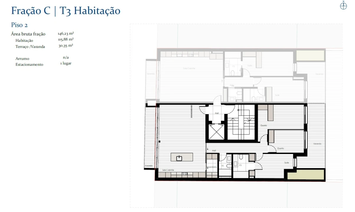 Apartamento T3 para Venda em Espinho Foto 9