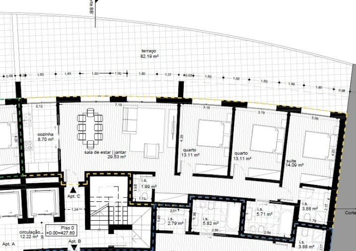Apartamento T3 para Venda em Repeses e São Salvador Planta 1