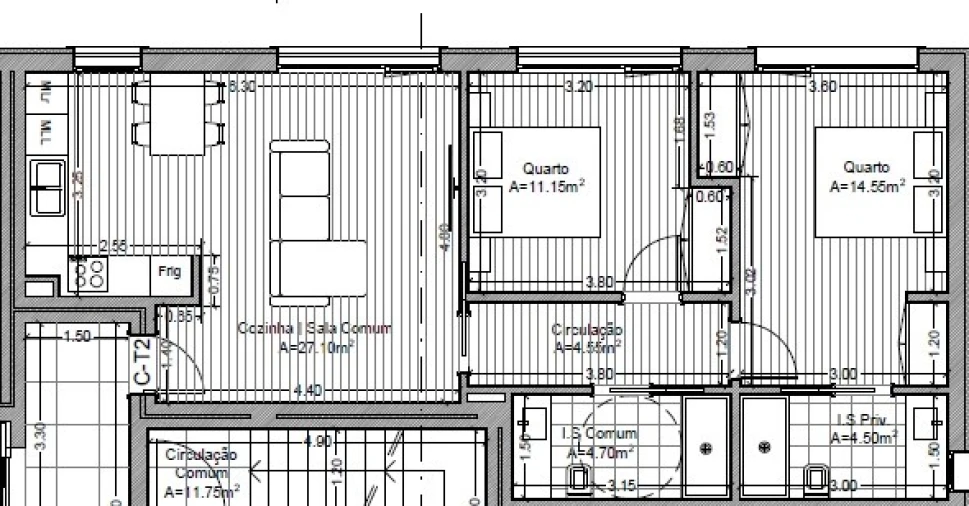 Apartamento T2 para Venda em Rio de Loba Planta 1