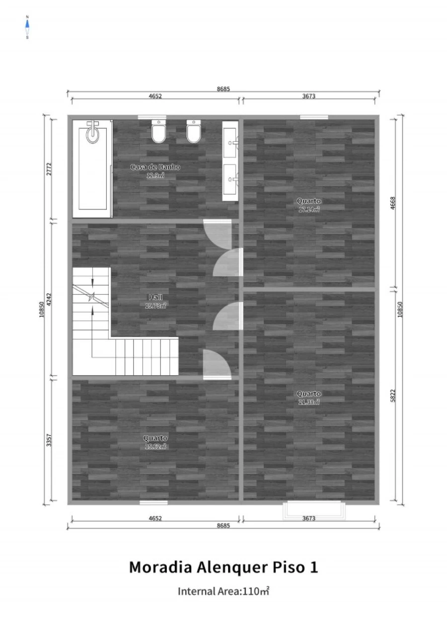 Moradia T5 para Venda em Alenquer (Santo Estêvão e Triana) Planta 2