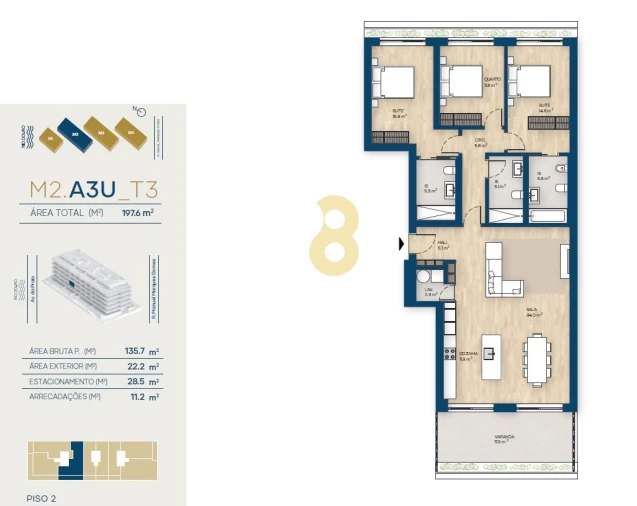 Apartamento T3 para Venda em Santa Marinha e São Pedro da Afurada Foto 23