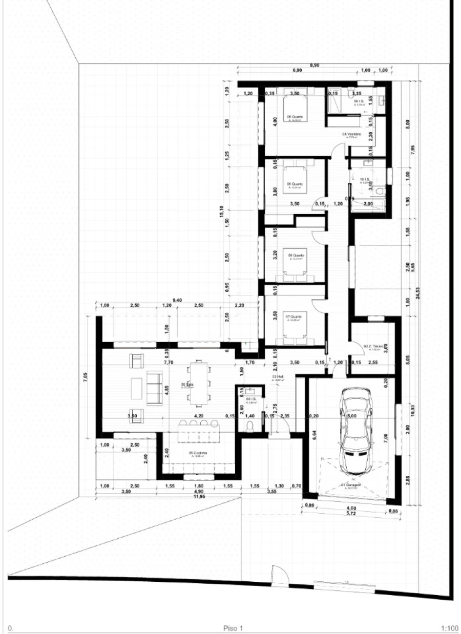 Moradia T4 para Venda em Lordosa Planta 1