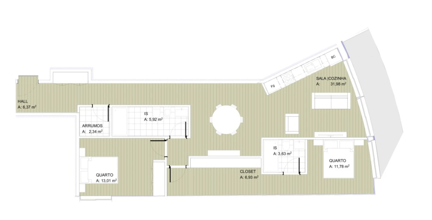 Apartamento T2 para Venda em Santa Maria Maior e Monserrate e Meadela Planta 2