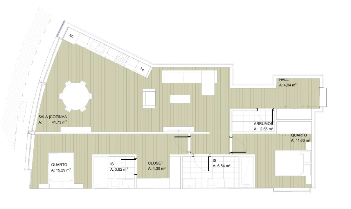 Apartamento T2 para Venda em Santa Maria Maior e Monserrate e Meadela Planta 2