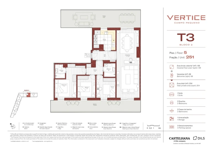 Apartamento T3 para Venda em Areeiro Planta 1