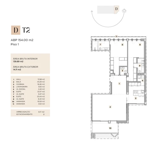 Apartamento T2 para Venda em Algés, Linda-A-Velha e Cruz Quebrada-Dafundo Planta 1