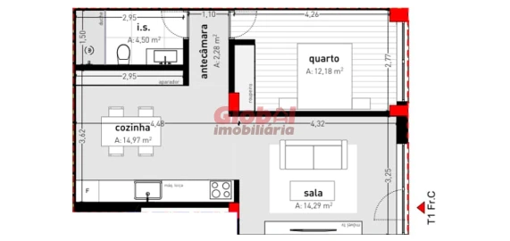 Apartamento T0 para Venda em Repeses e São Salvador