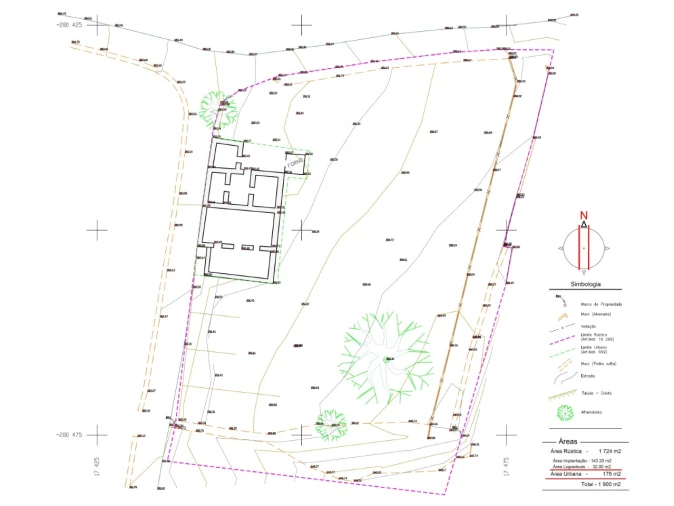 Moradia T1 para Venda em São Brás de Alportel Planta 1