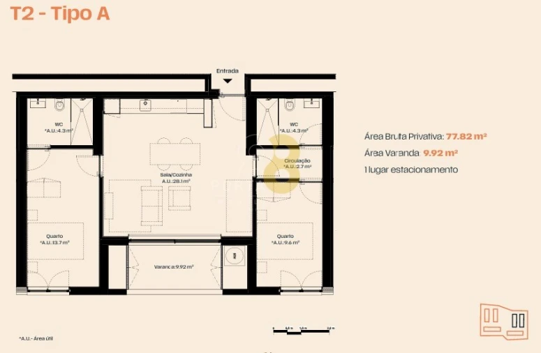 Apartamento T2 para Venda em Moreira Foto 20