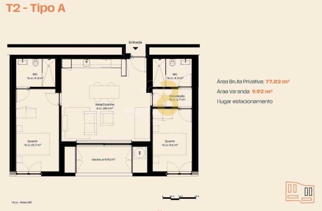 Apartamento T2 para Venda em Moreira Foto 6