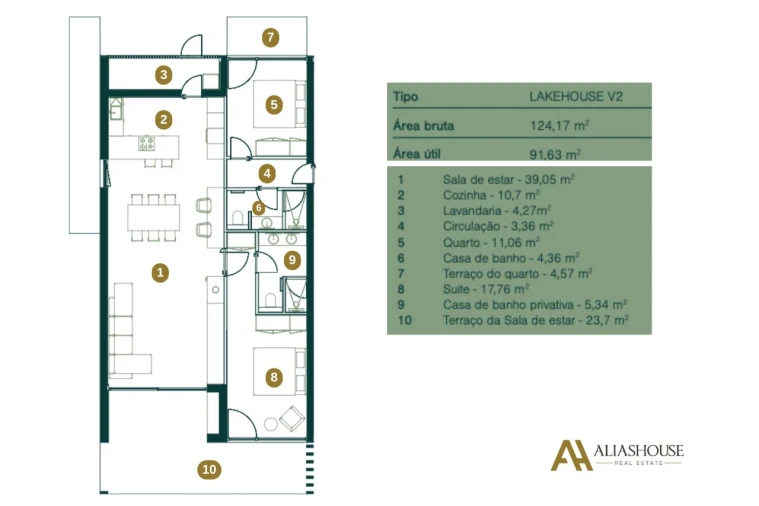 Moradia T2 para Venda em Vau Planta 1