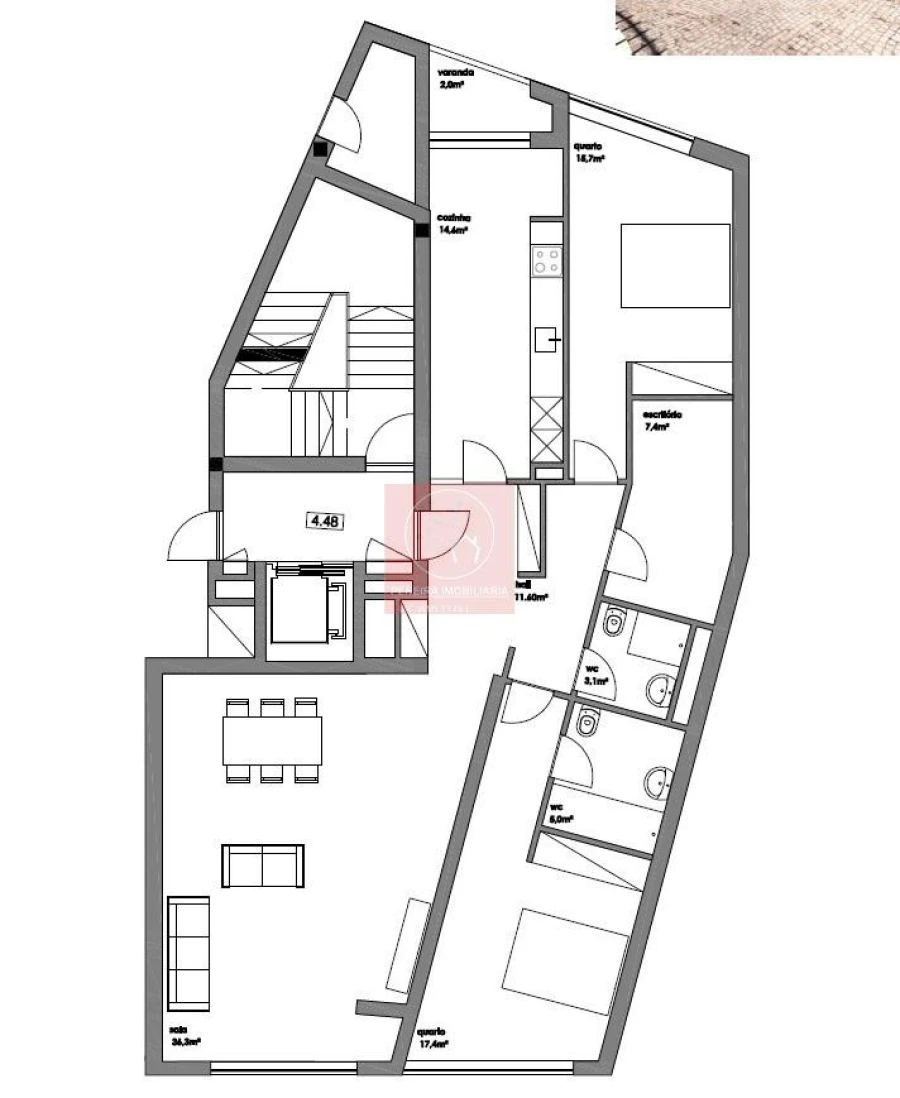 Apartamento T2 para Venda em Vila do Conde Foto 11