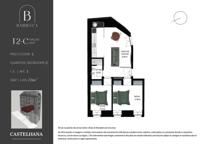 Apartamento T2 para Venda em Arroios Planta 1