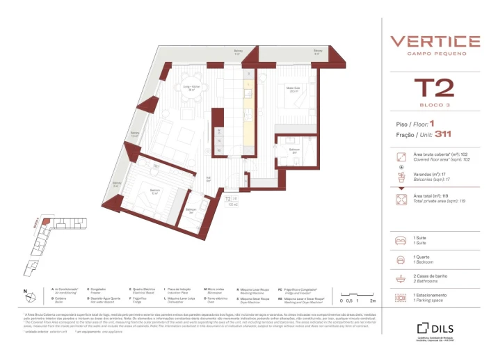 Apartamento T2 para Venda em Areeiro Planta 1
