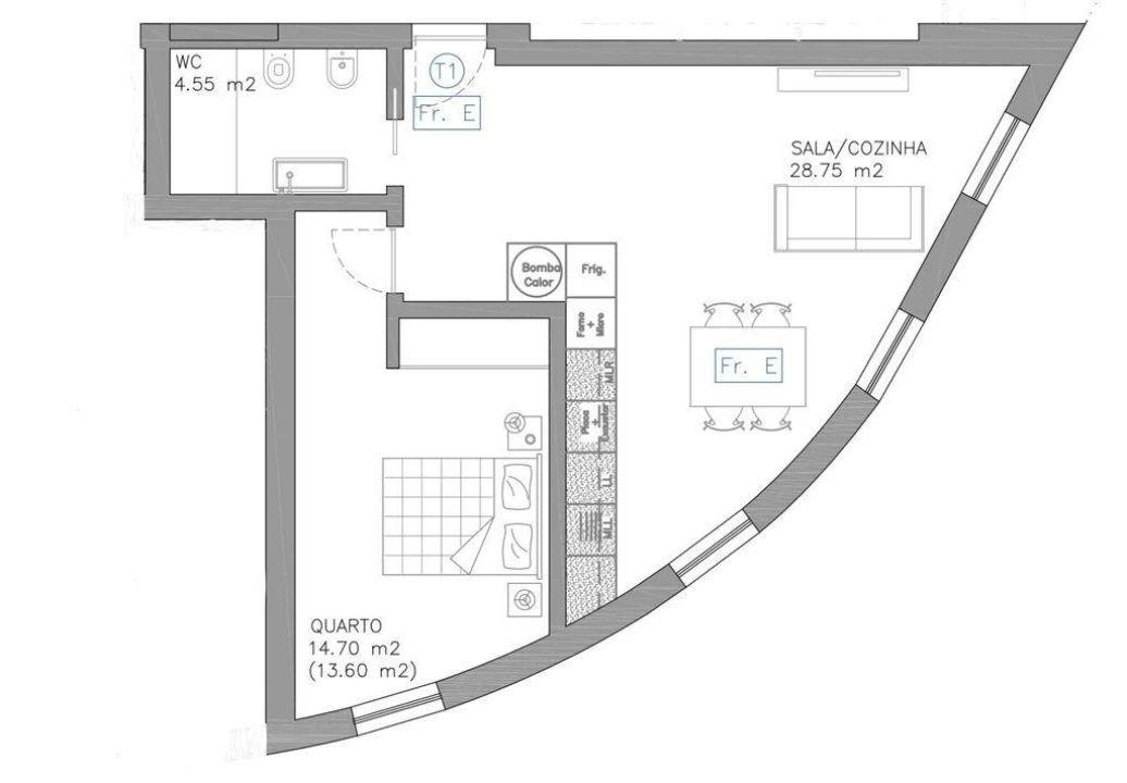 Apartamento T1 para Venda em Esgueira Foto 7