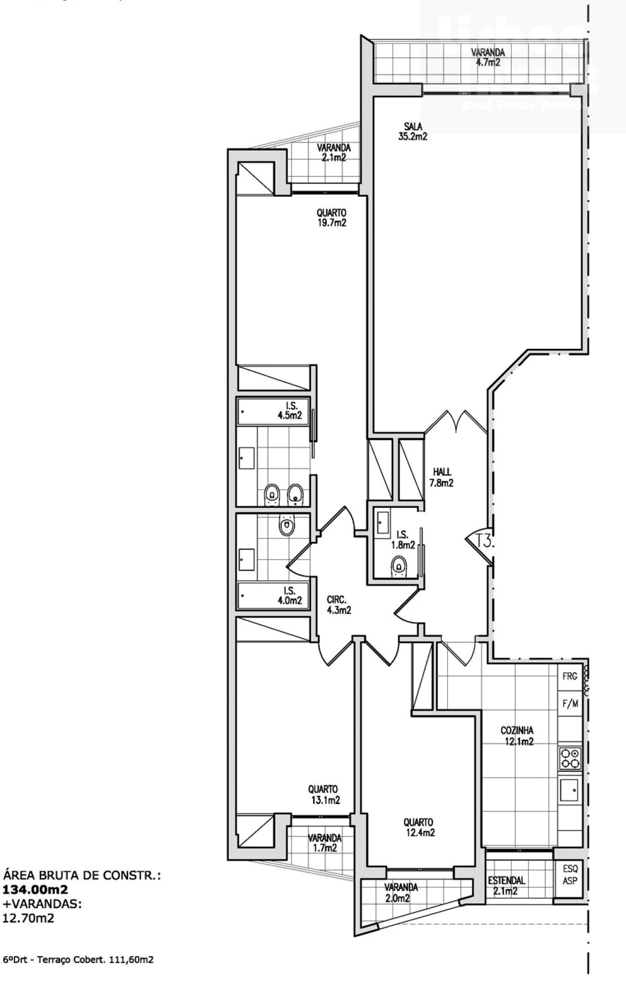 Apartamento T3 para Venda em Carcavelos e Parede Foto 29