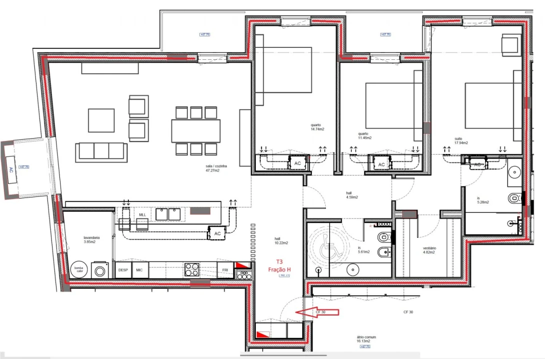 Apartamento T3 para Venda em São Bernardo Foto 22