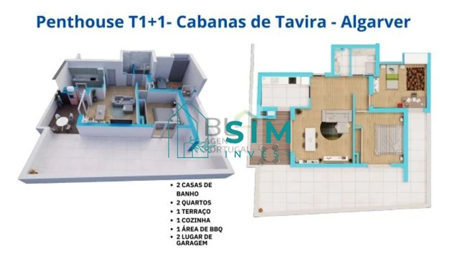 Apartamento T2 para Venda em Conceição e Cabanas de Tavira Foto 21