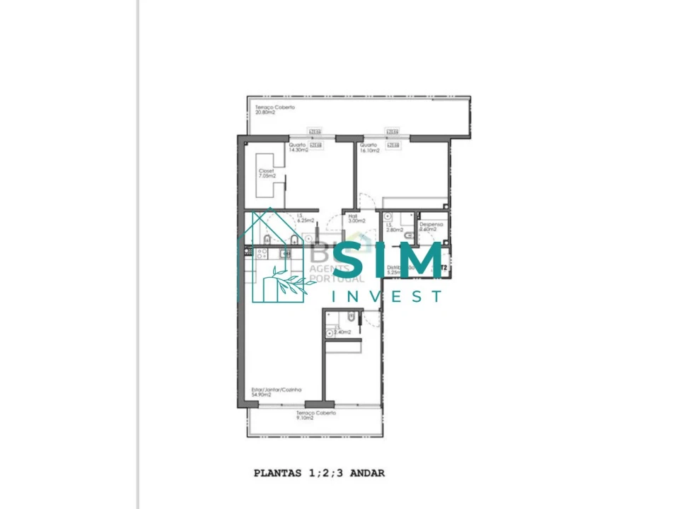 Apartamento T2 para Venda em Quelfes Foto 19
