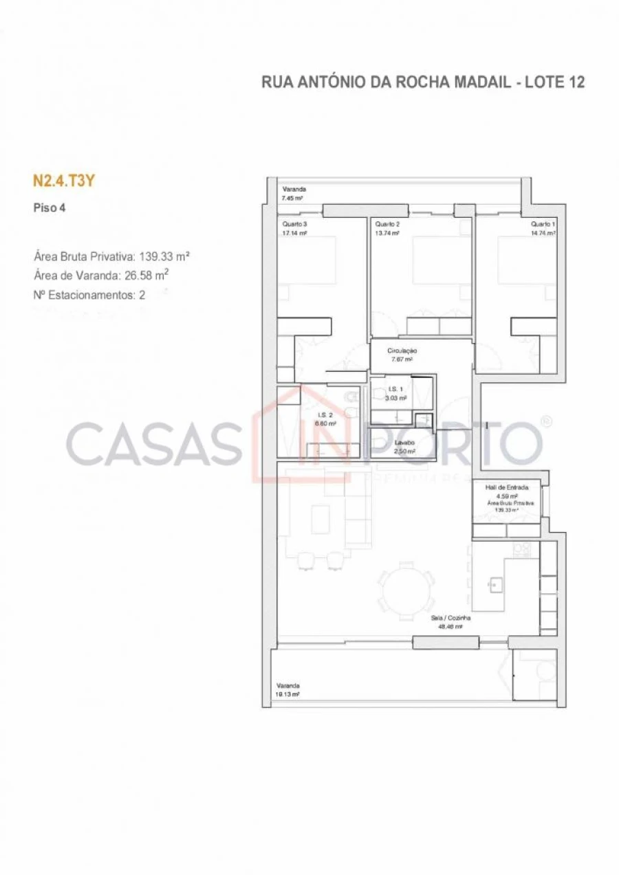 Apartamento T3 para Venda em Glória e Vera Cruz Foto 18