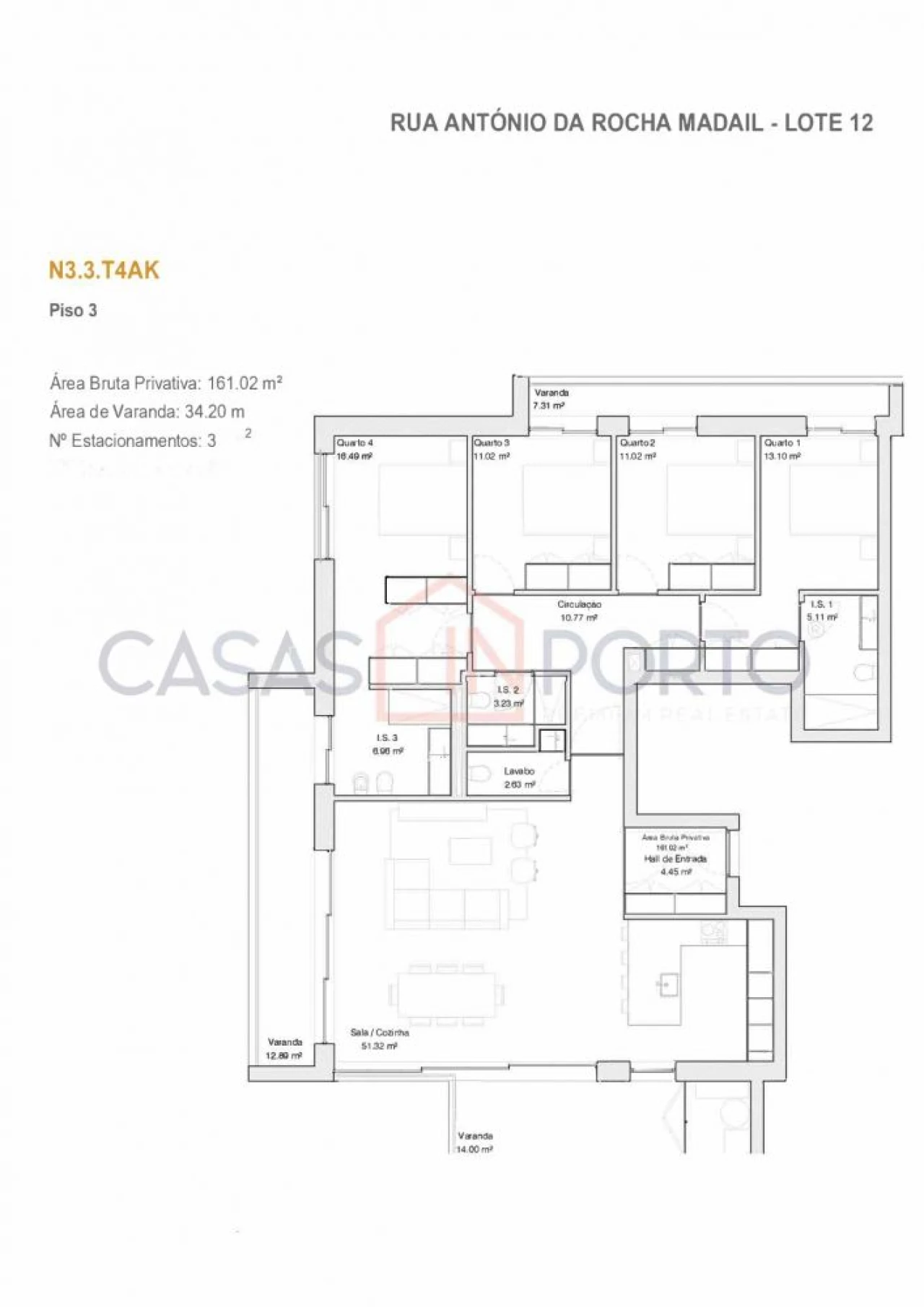Apartamento T4 para Venda em Glória e Vera Cruz Foto 18