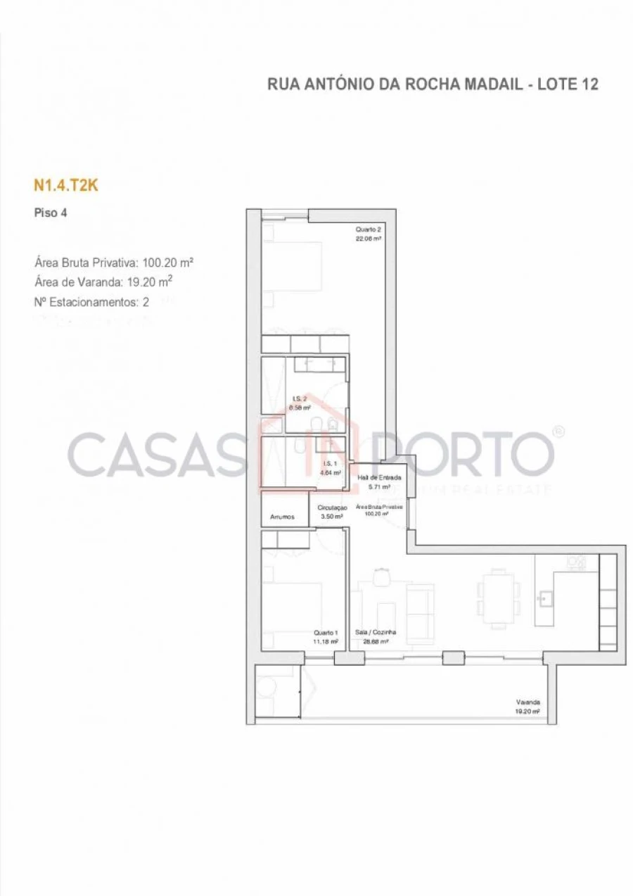 Apartamento T2 para Venda em Glória e Vera Cruz Foto 18