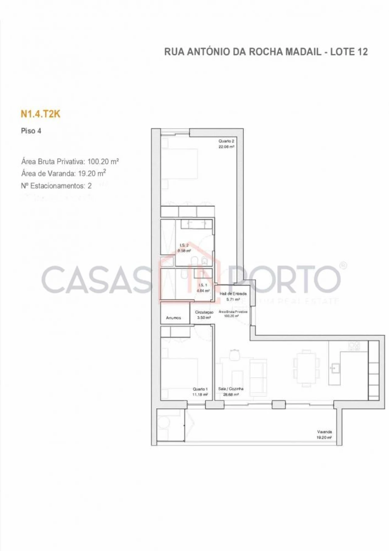 Apartamento T2 para Venda em Glória e Vera Cruz Foto 18