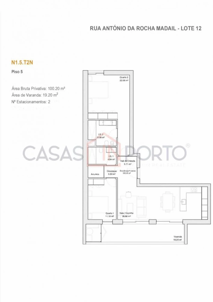 Apartamento T2 para Venda em Glória e Vera Cruz Foto 18