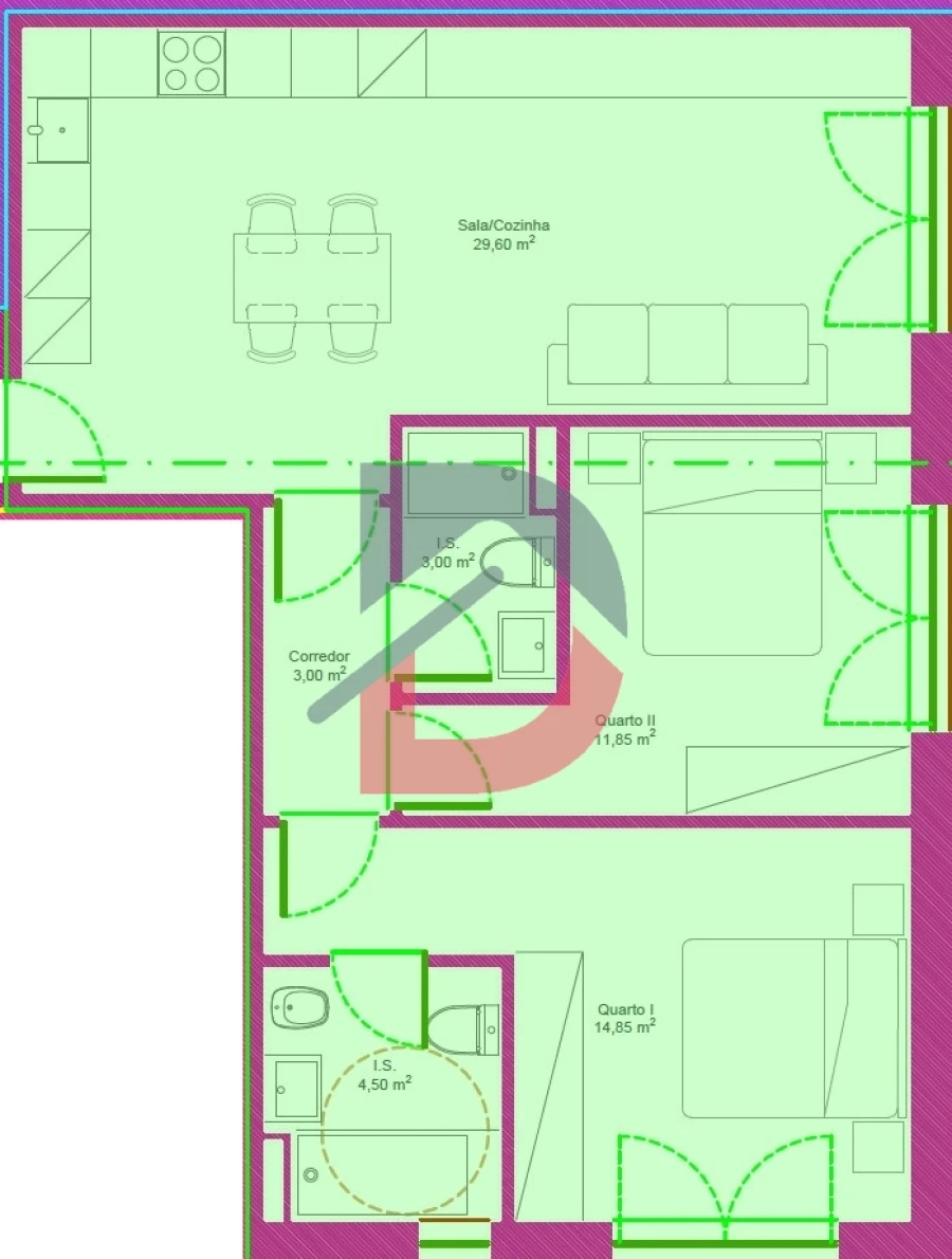 Apartamento T2 para Venda em Covilhã e Canhoso Foto 7