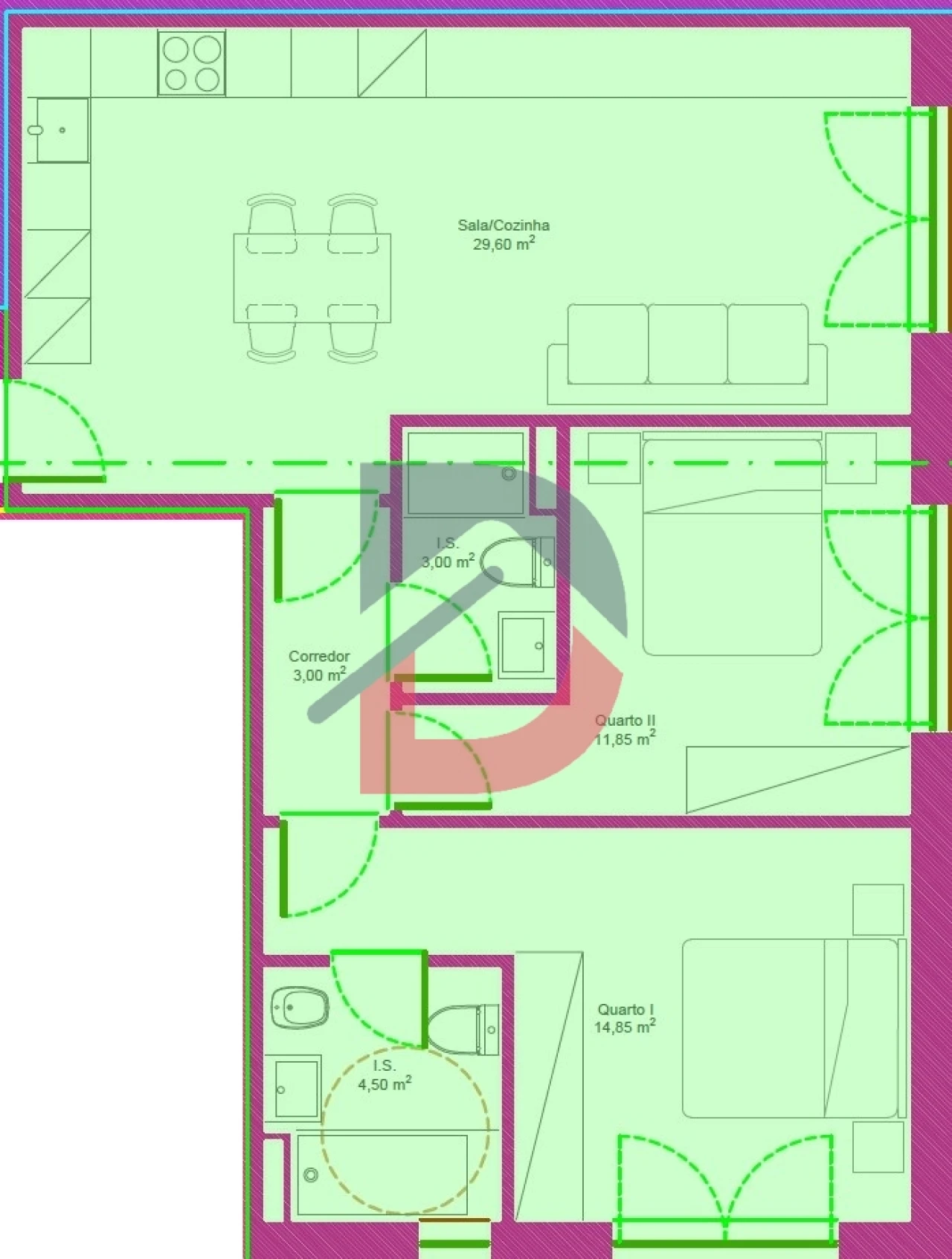 Apartamento T2 para Venda em Covilhã e Canhoso Foto 7