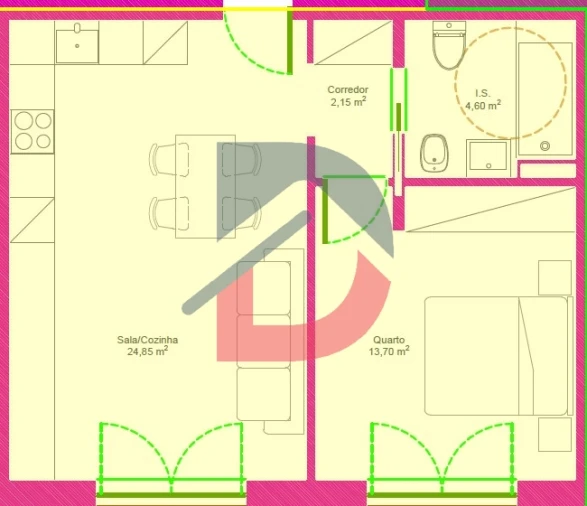 Apartamento T1 para Venda em Covilhã e Canhoso Foto 7