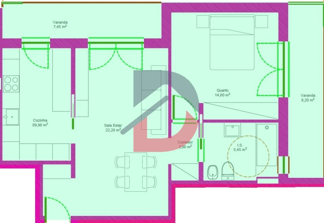Apartamento T1 para Venda em Covilhã e Canhoso Foto 7
